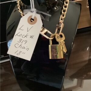 Louis Vuitton lock key 18” chain